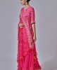 Georgette Rani Pink Bandhani Printed Sharara Suit